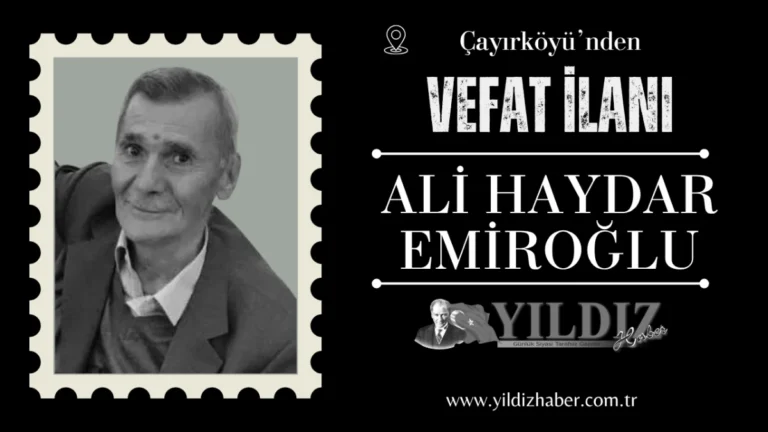 Ali Haydar Emiroğlu vefat etti