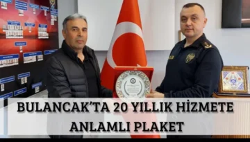 Bulancak’ta 20 Yıllık Hizmete Anlamlı Plaket