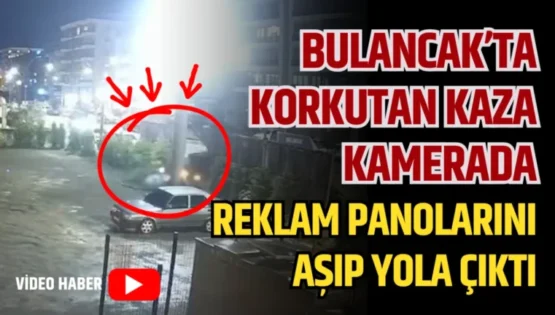 Bulancak’ta korkutan kaza güvenlik kamerasına yansıdı