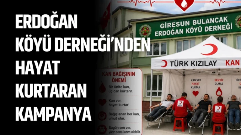 Erdoğan Köyü Derneği’nden Hayat Kurtaran Kampanya