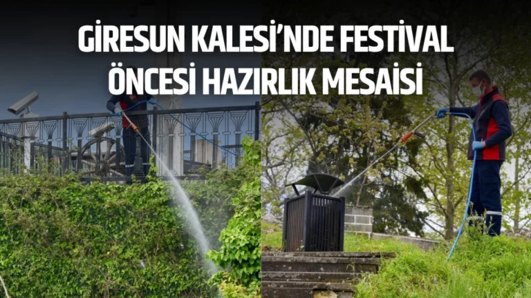 Giresun Kalesi’nde festival öncesi hazırlık mesaisi