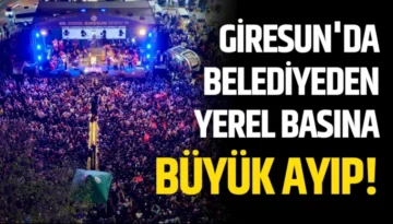 Giresun’da belediyeden yerel basına büyük ayıp!