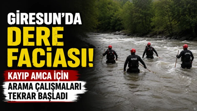 Giresun’da Dere Faciası! Yeğen bulundu amca kayıp
