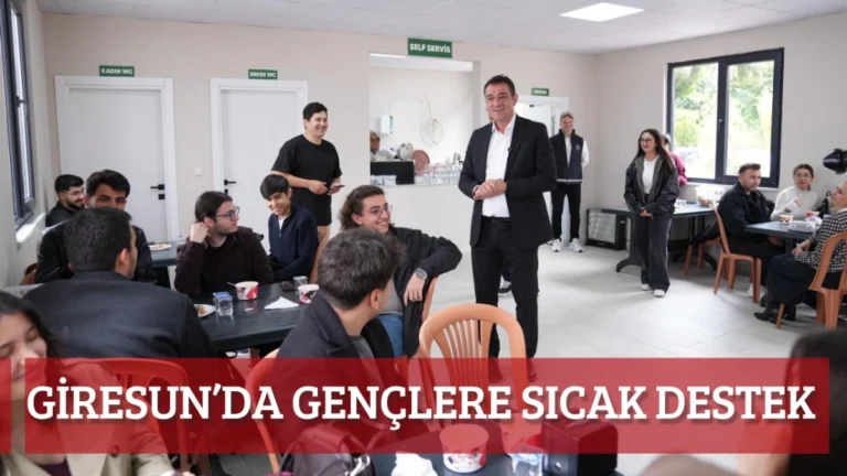 Giresun’da Gençlere Sıcak Destek