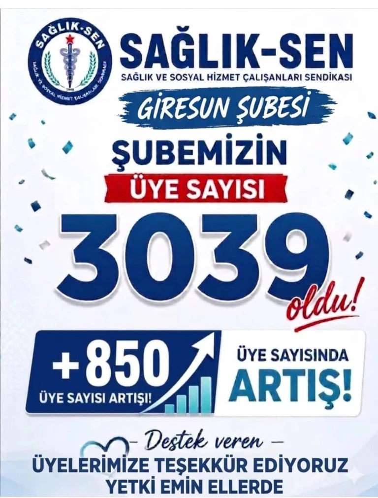 Giresun’da Sağlık Çalışanlarının Tercihi Yine Sağlık-Sen Oldu