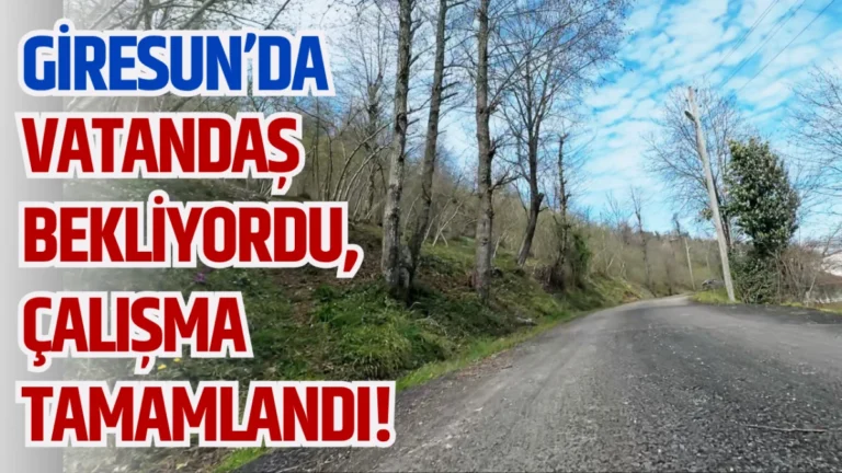 Giresun’da Vatandaş Bekliyordu, Çalışma Tamamlandı!