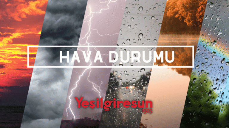 Giresun’da Yağışlı ve Serin Hafta Sonu