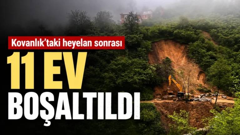 Kovanlık’taki heyelan sonrası 11 ev boşaltıldı