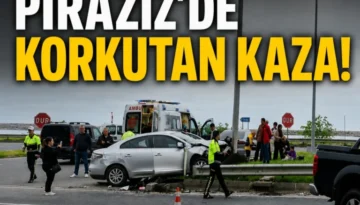 Piraziz’de Korkutan Kaza!