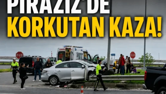 Piraziz’de Korkutan Kaza!