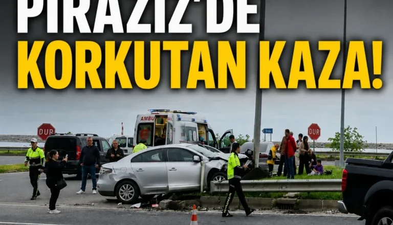 Piraziz’de Korkutan Kaza!