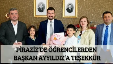 Piraziz’de Öğrencilerden Başkan Ayyıldız’a Teşekkür