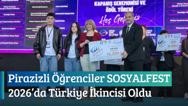 Pirazizli Öğrenciler SOSYALFEST 2026’da Türkiye İkincisi Oldu