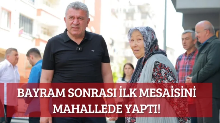 Bayram sonrası ilk mesaisini mahallede yaptı!