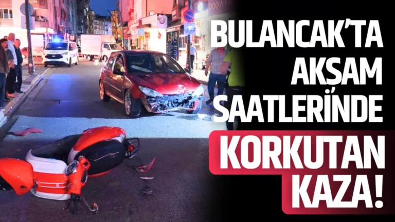 Bulancak’ta akşam saatlerinde korkutan kaza!