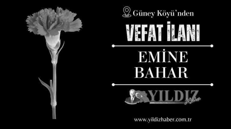 Emine Bahar vefat etti