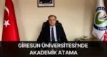 Giresun Üniversitesi’nde Akademik atama