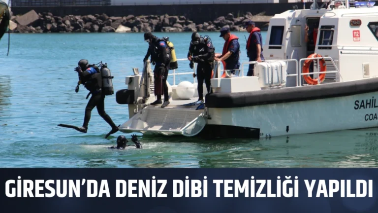 Giresun’da deniz dibi temizliği yapıldı