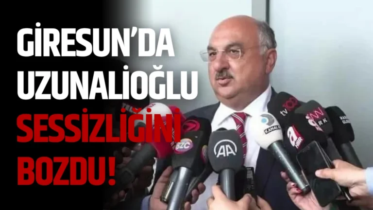 Giresun’da Uzunalioğlu Sessizliğini Bozdu!