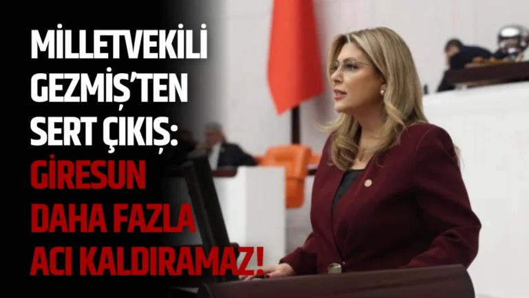 Milletvekili Gezmiş’ten Sert Çıkış: Giresun daha fazla acı kaldıramaz!