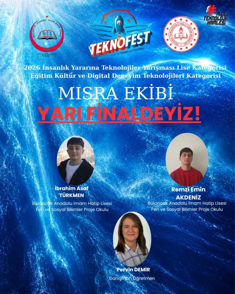 Mısra Ekibi TEKNOFEST’te Yarı Finale Kaldı